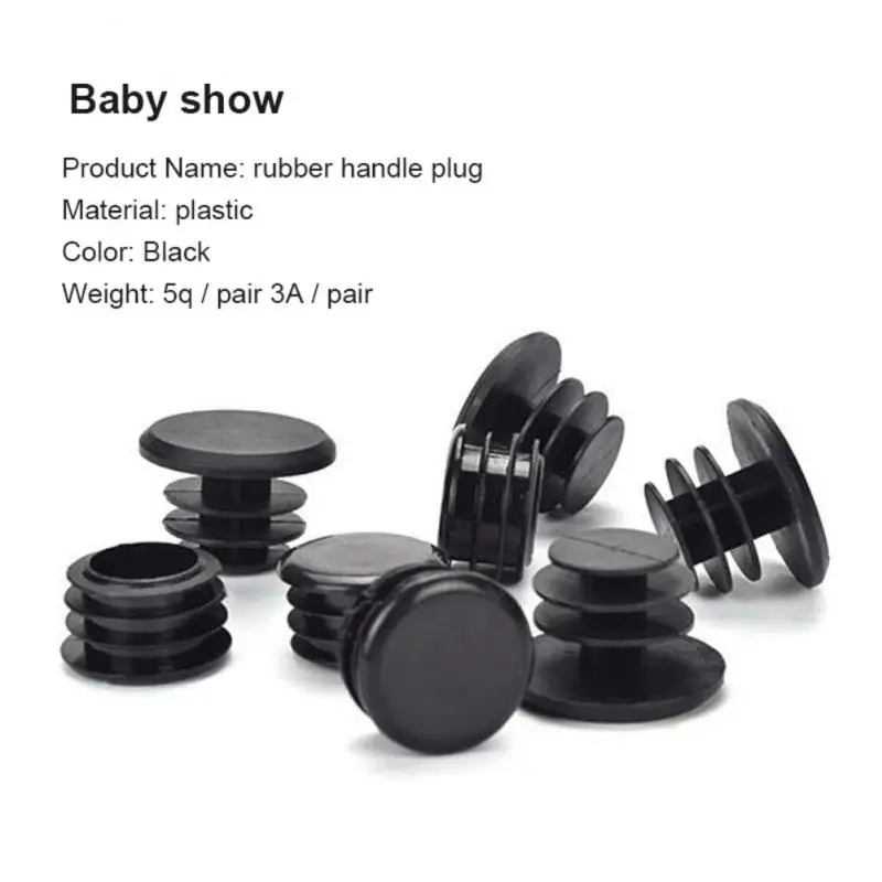 Plástico guiador End Plug para Mountain Bike, PVC Handle Grip, End Stoppers, bicicleta de estrada, MTB, 1 par