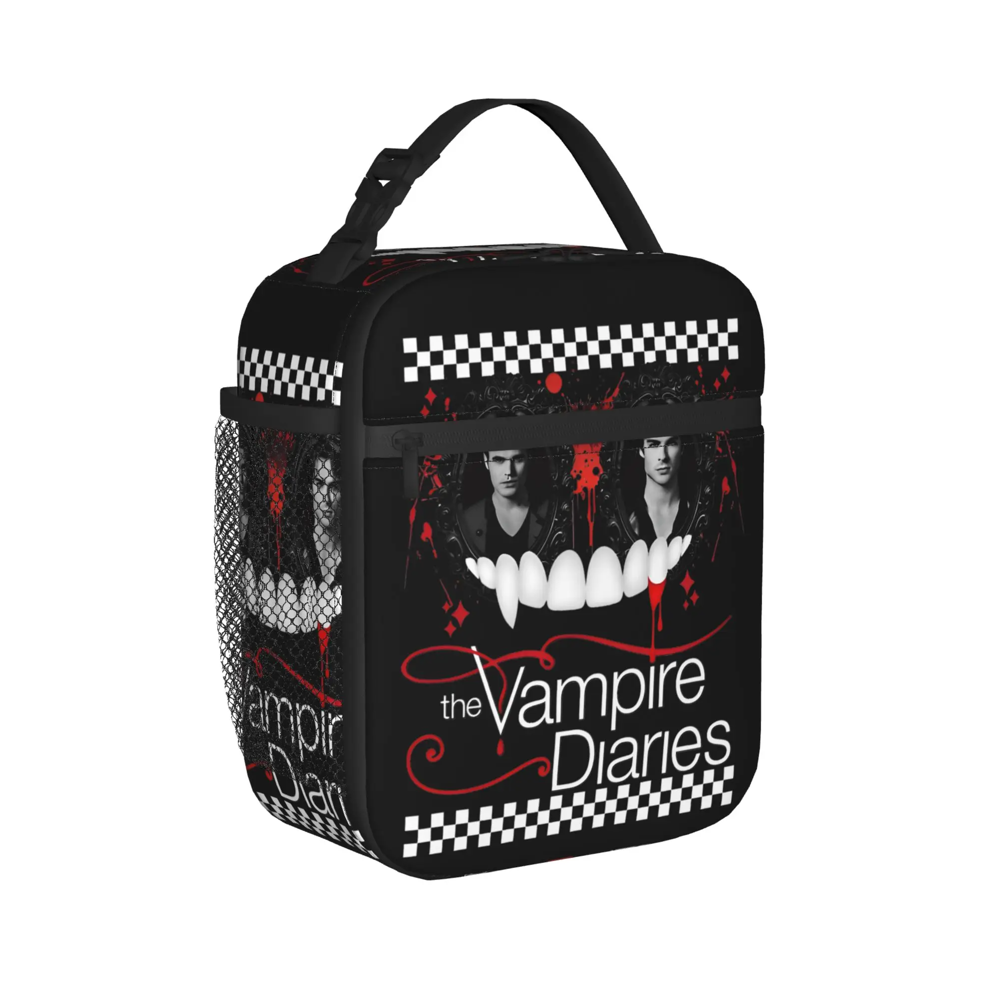 The Vampire Diaries Salvatore Brothers Insulated Lunch Bag Thermal Bag Reusable,Meal Container High Capacity Tote Lunch Box