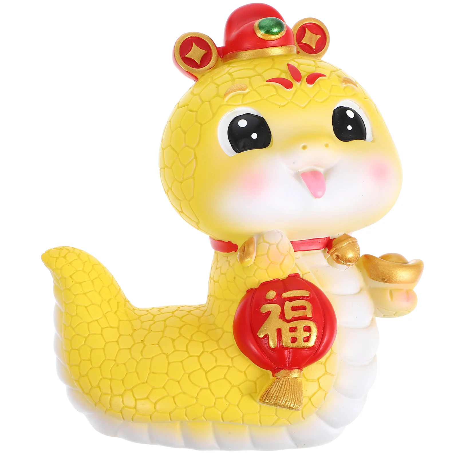 Snake Piggy Bank 2025 New Year Decoration Figurine Coin Cartoon Banks Crafts Chinese Resin Money Saving