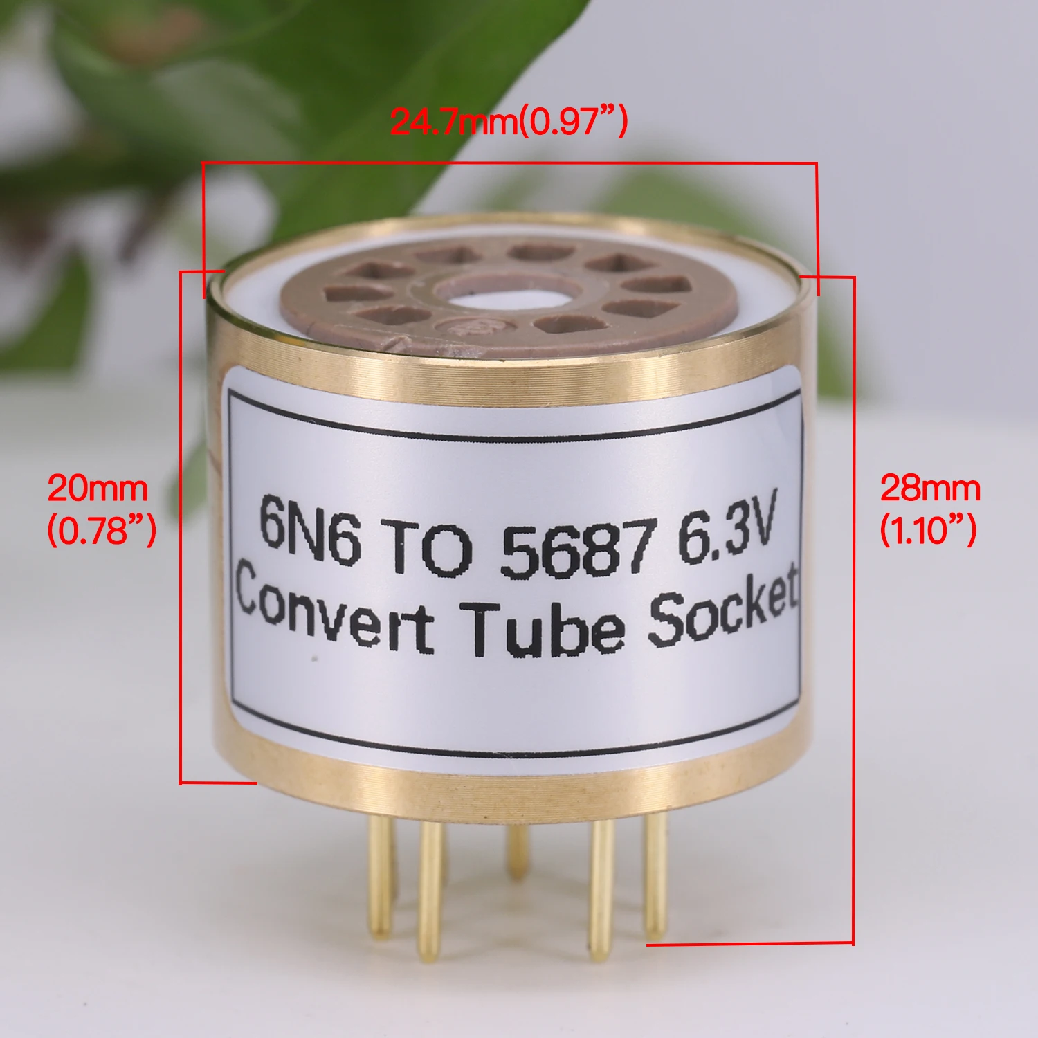 2PCS 6H6N 6N6  ( Insert Adapter ) TO 5687 6.3V Electron Tube Amplifier Vintage Convert Adapter Tube Socket