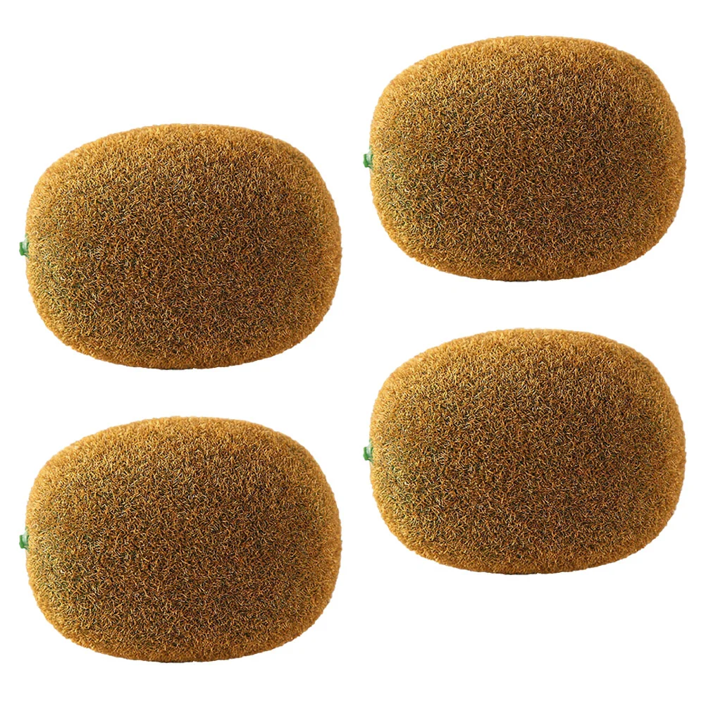 4pcs Artificial Kiwifruit Models Fake Decorative Kiwifruit Photo Props For Fruit Shop simulated kiwifruit