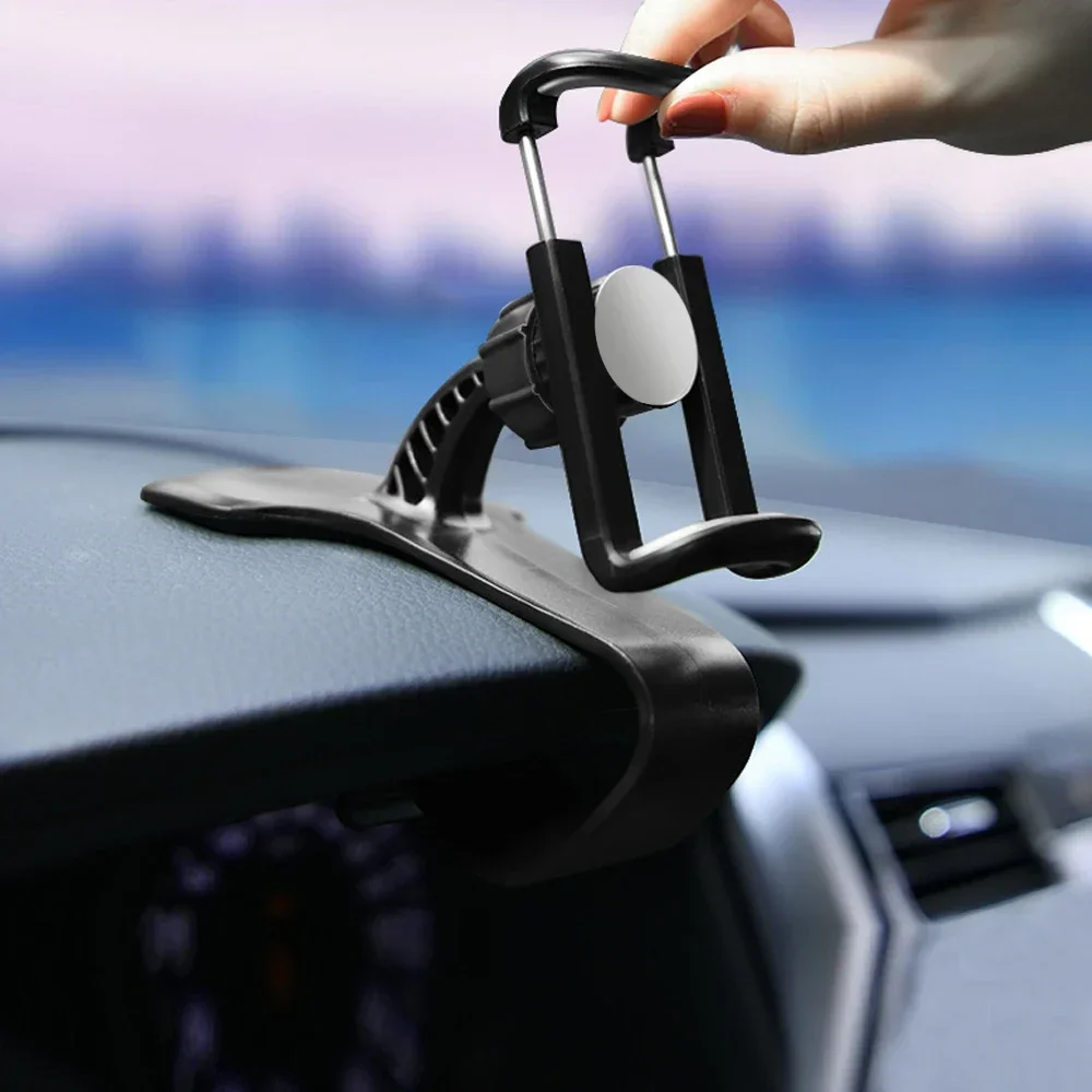 1pc Adjustable Anti-slip Phone GPS Stand Clamp Arm Car HUD Mount Dashboard Mobile Supporter Clip Car Accessories for IPhone