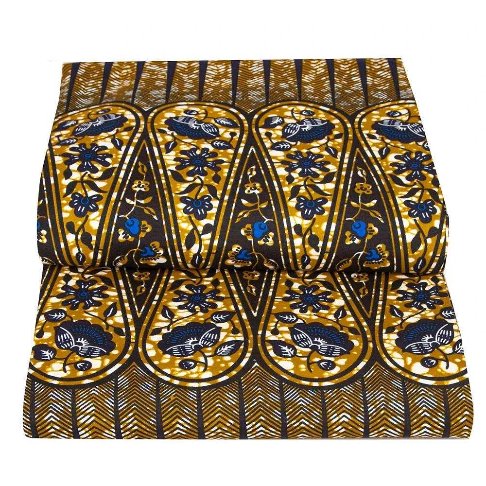 New Arrival High Quality African Wax Real Fabric Nigeria Ankara Wax Fabrics Block Prints Batik Dutch High Quality Sewing Cloth