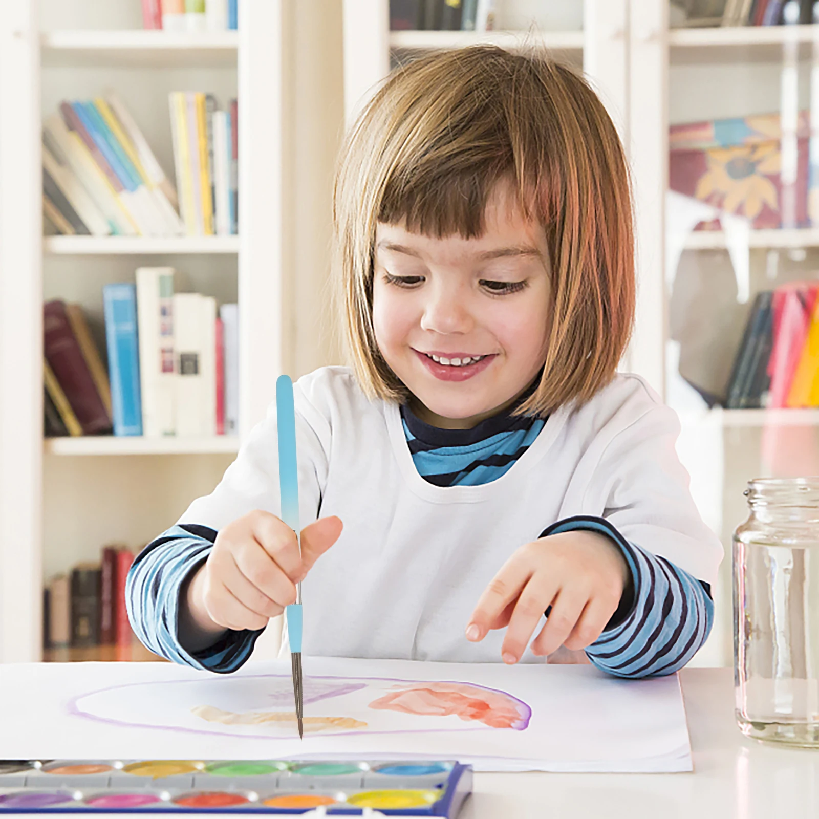 Pincel de caligrafia tradicional chinesa com cabelos finos – retenção de tinta de longa duração, fluxo suave, ideal para prática de caligrafia