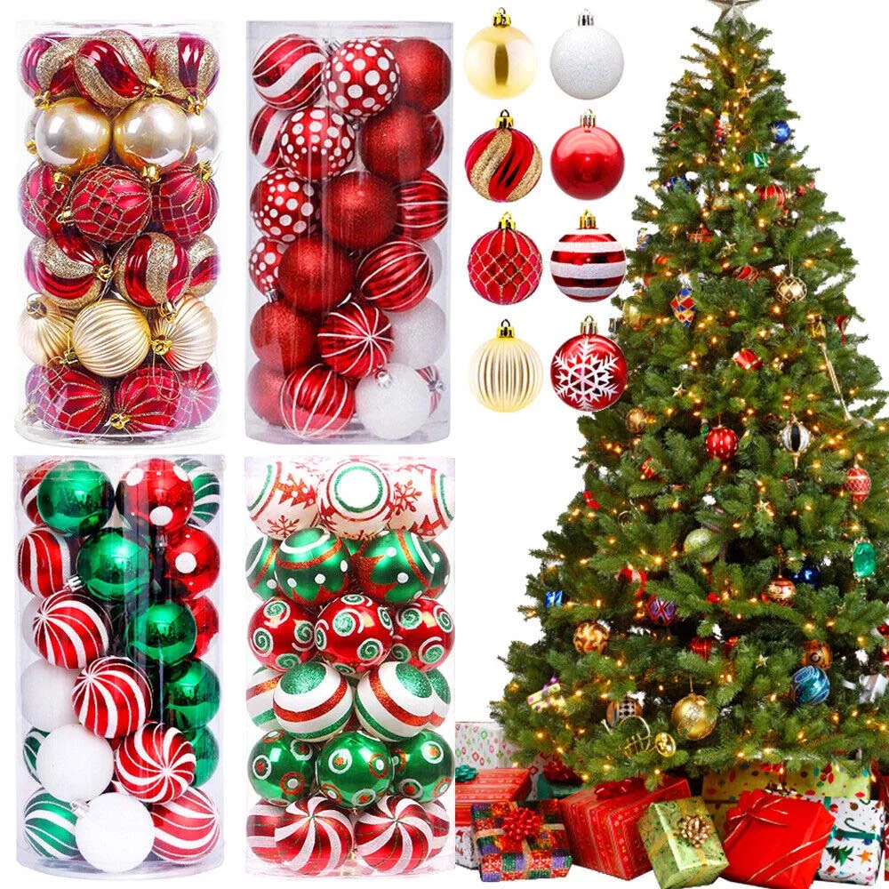 

6cm/30pcs Christmas Balls Spheres Xmas Tree Ornaments Baubles Round Foam Merry Christmas Decorations Accessories