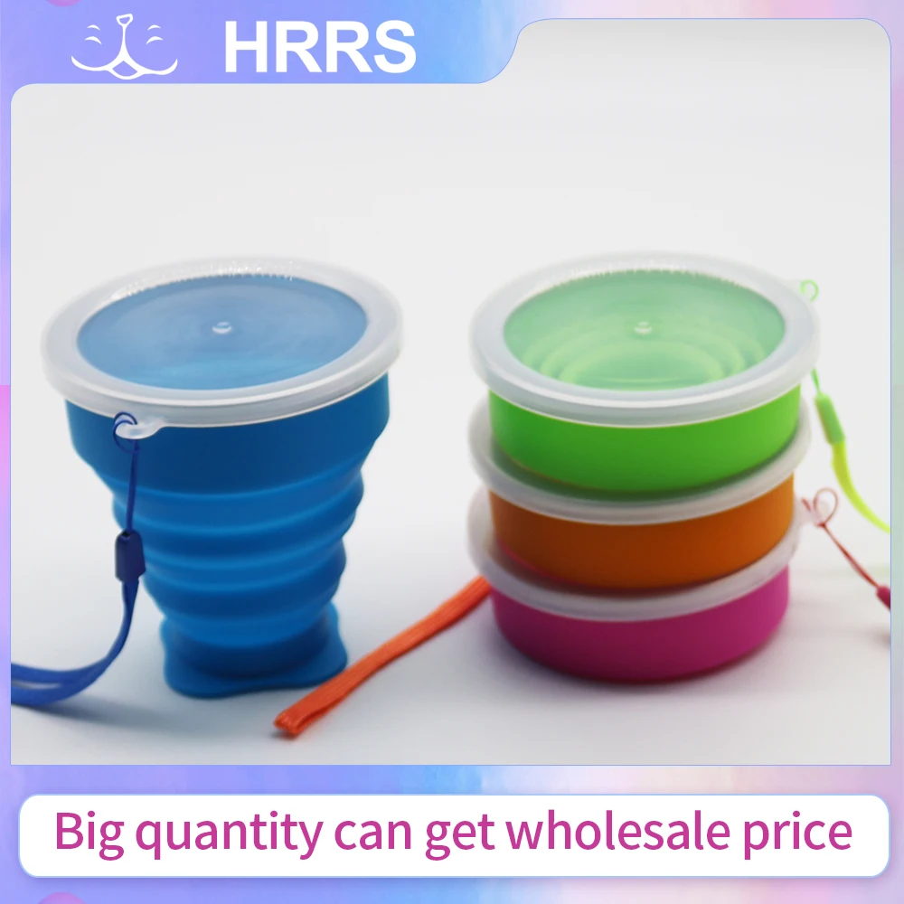 

1 шт. портативные складные чашки пищевая дорожная чашка для воды силиконовые выдвижные уличные дорожные чашки