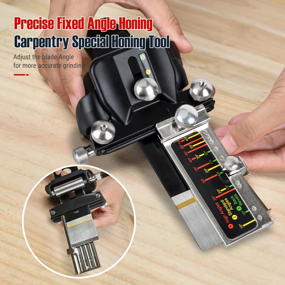 Fixed Angle Honing Guide Manual Sharpener Angle Adjustable Woodworking Grinding Tool for Efficient and Accurate Blade Sharpening