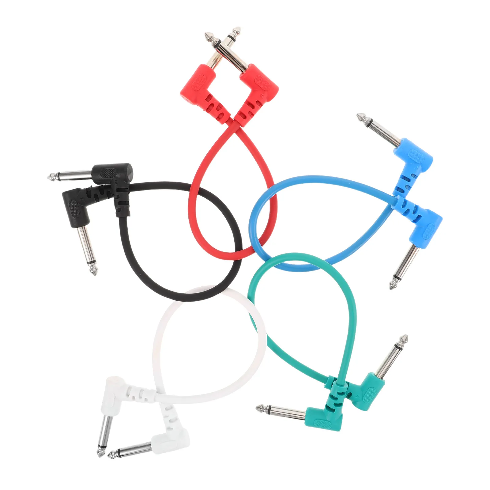 5Pcs Guitar Effect Pedal Connection Cable 30Cm Reliable Flat Patch Cord Minimal Signal Loss for Pedalboard Use