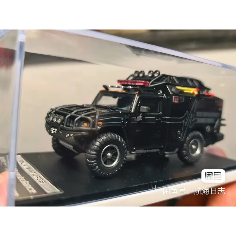 

Выставка Ханчжоу Limited 1:64 MK Hummer H2, пожарно-спасательная машина, литая под давлением модель автомобиля из сплава, черненая версия, коллекционная.