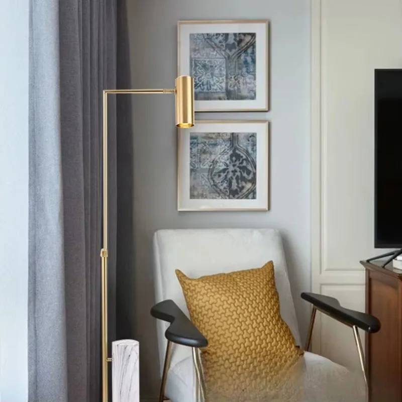 Simple postmodern American creative designer model room bedroom study Nordic light luxury living room floor lamp