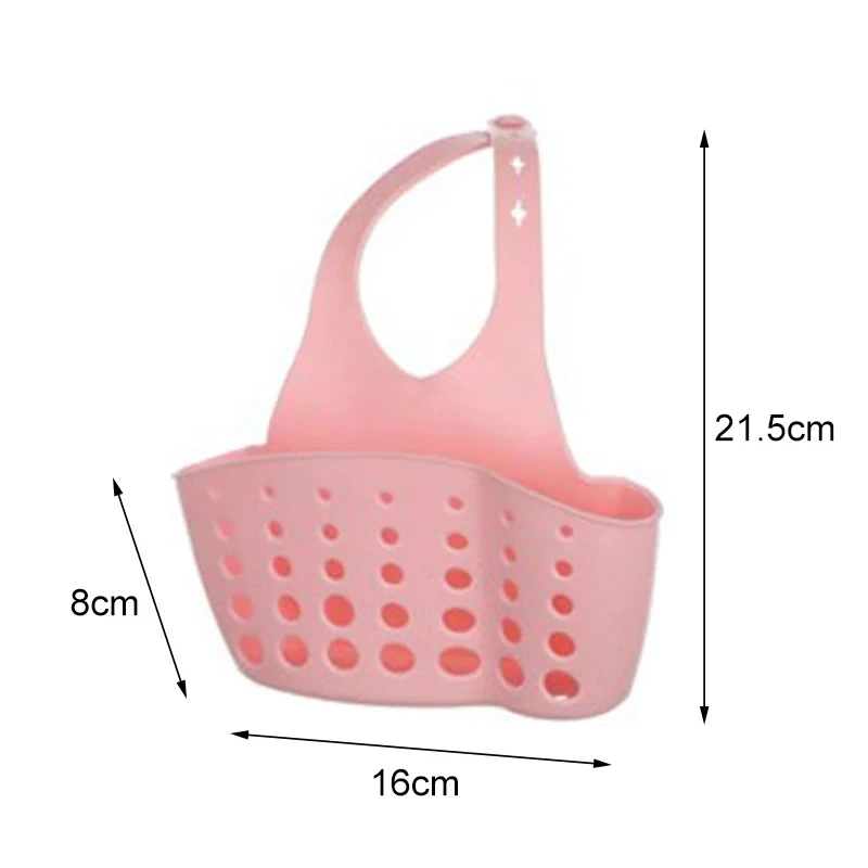 Kitchen Sink Drain Basket Faucet Hanging Bag Soap Sponge Holder Adjustable Silicone Drain Basket Kitchen Storage Accessories