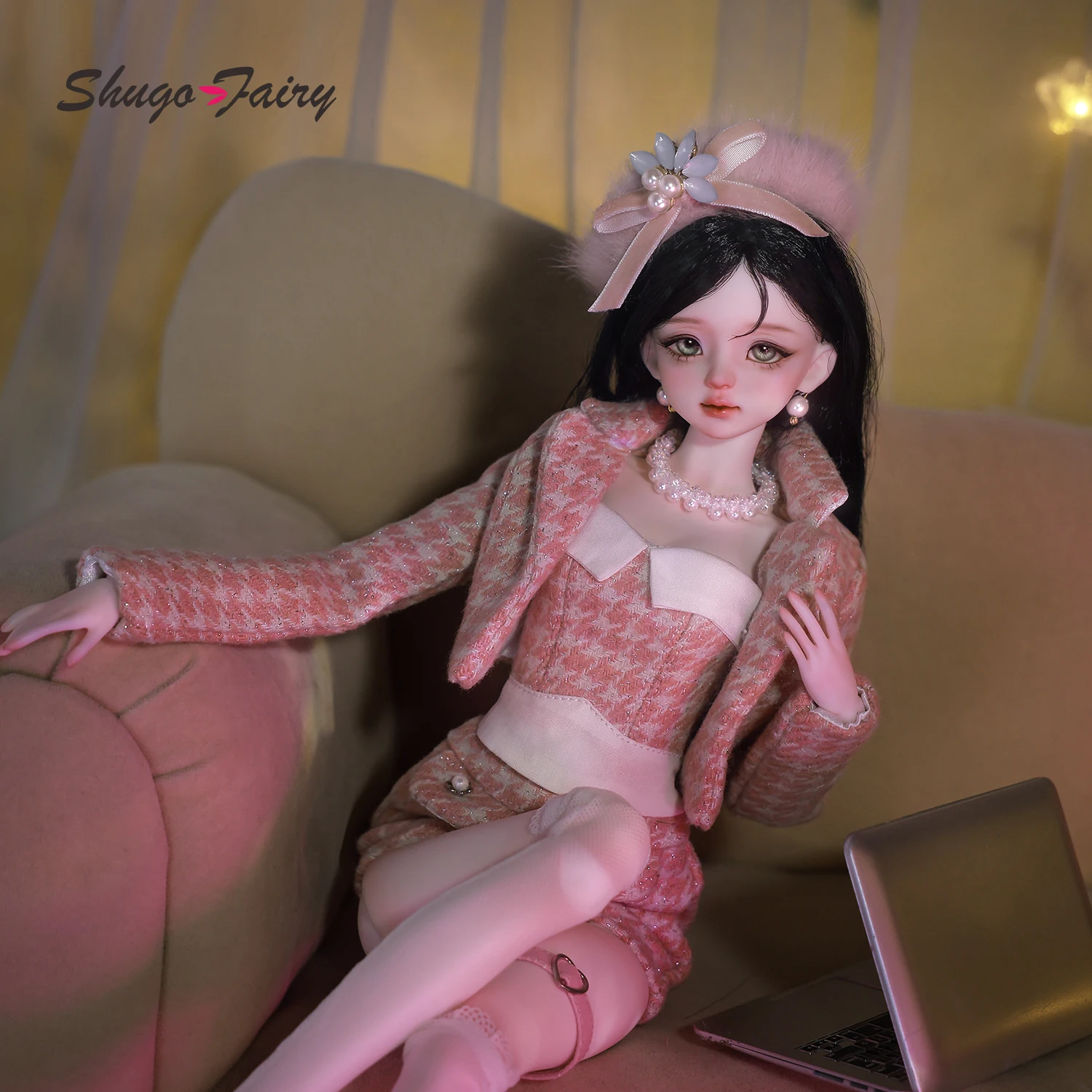 ShugaFairy Evadne Bjd 1/4 Huagao Doll Body OOTD of The Noble Daughter 1/4 Bjd Doll Clothes Delicate Gift Movable Dolls Fullset