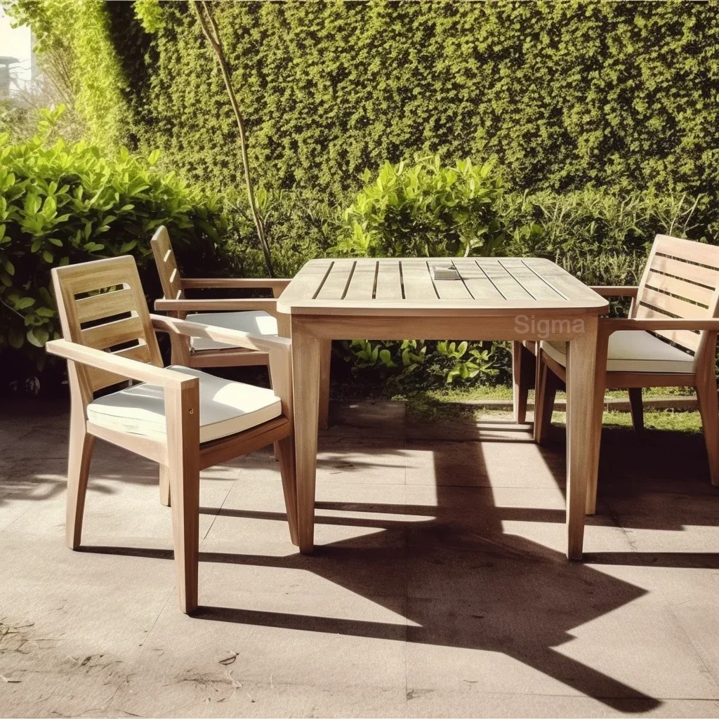 2023 Modernes Design, individuell, für Garten, Terrasse, draußen, Freizeit, massives Teakholz, weiß, Lounge, Liebessitz, Sofa, Möbel, Cama