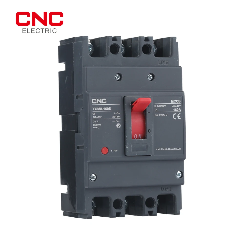 

CNC YCM8-160S 3P MCCB AC400V 25/18kA Fixed Moulded Case Circuit Breaker Power Distribution Protection