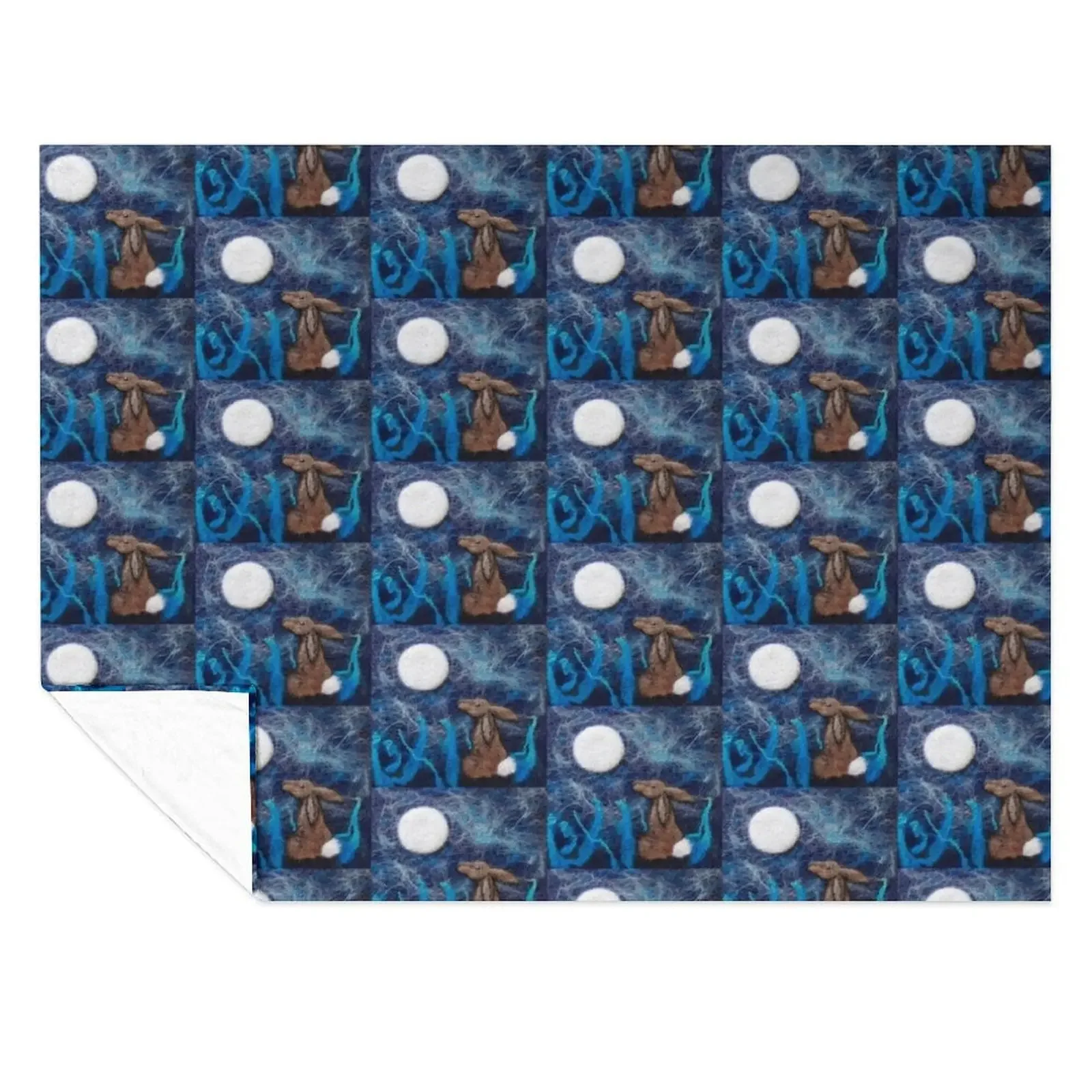 

Blue Moon Hare Throw Blanket Shaggy Extra Large Throw For Baby for sofa Blankets