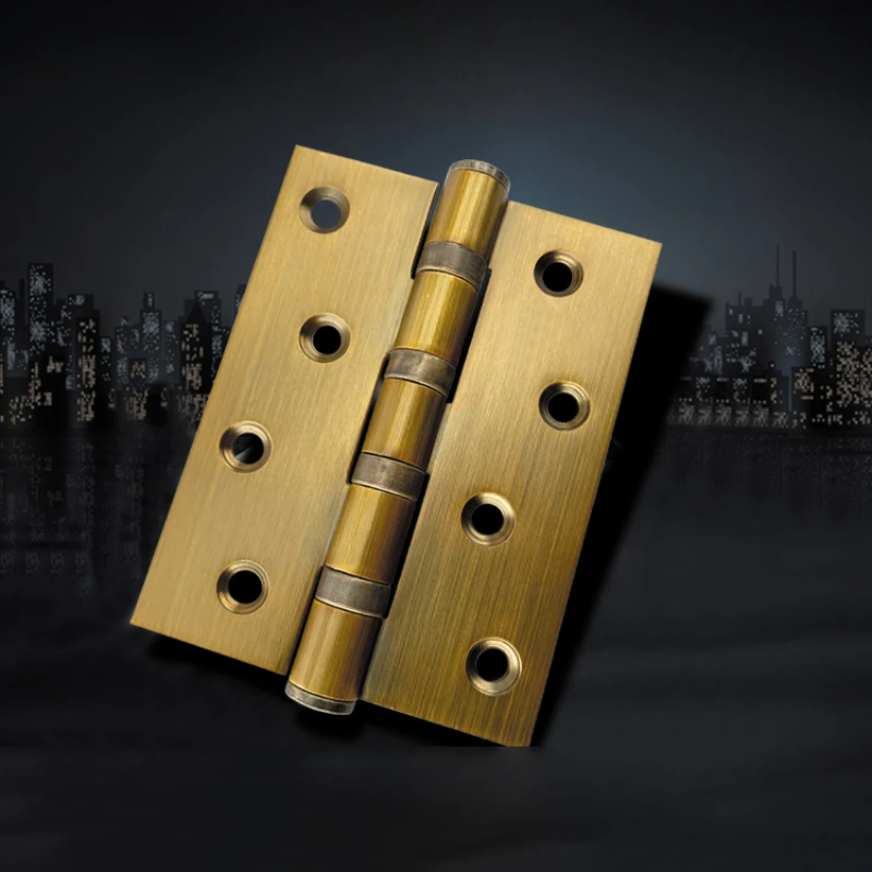 4-inch non slotted female hinge, silent hinge, bearing door hinge, foldable and thickened flat open hinge