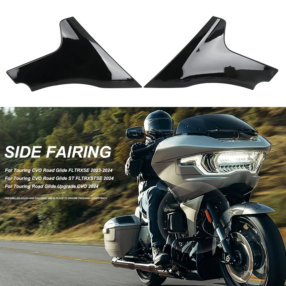 

For Touring CVO Road Glide FLTRXSE 2023 ST FLTRXSTSE 2024 New Motorcycle Unpainted/Black Side Panels Bracket Kit Fairing