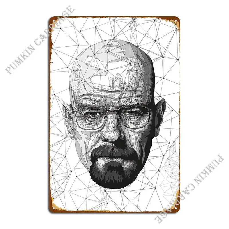 Bryan Cranston Heisenberg Metal Plaque Poster Funny Club Create Wall Plaque Tin Sign Poster