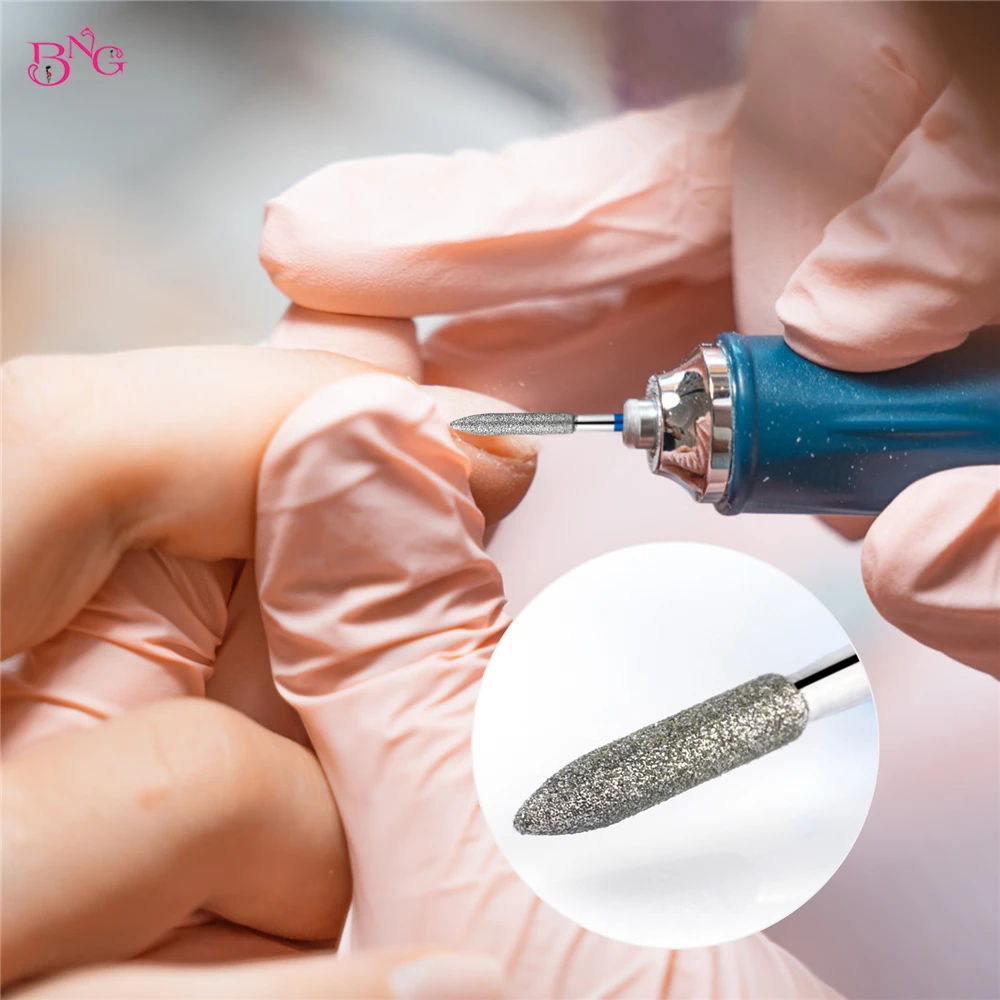 Diamant bohrer für Nägel Lang kegel Nagels chl eifer Fräser Fräser Maniküre Pediküre Nagel feilen Puffer Nail Art Zubehör