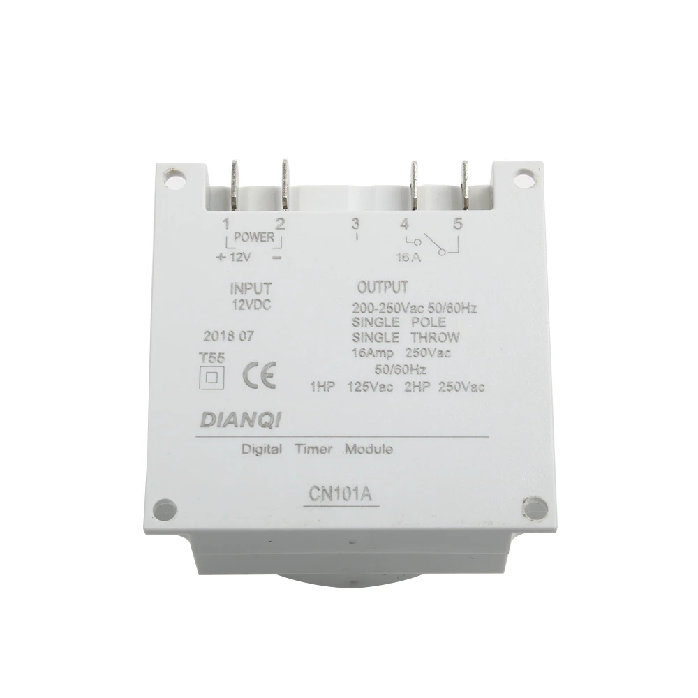 No lock CN101A AC DC 12V Round Digital LCD Power Timer Weekly Programmable  Electronic Time Relay Switch 8A TO 16A CN101 weekly