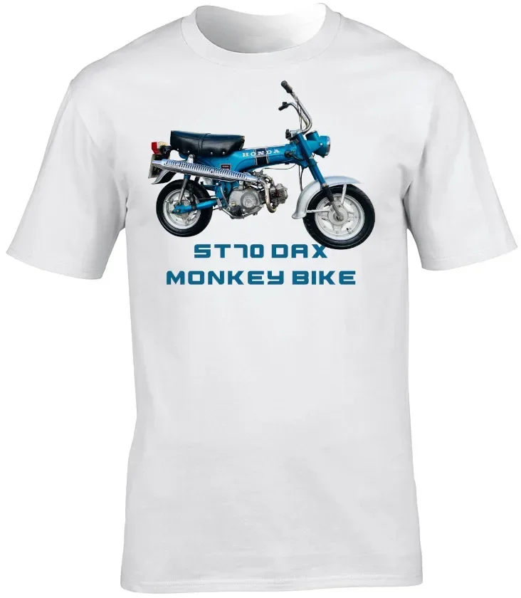 

T-Shirt ST70 Dax Monkey Bike Motorbike Motorcycle Biker Short Sleeve Crew Neck