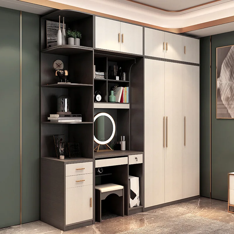 Corner wardrobe household desk dresser integrated modern simplicity to top cloakroom economic wardrobe