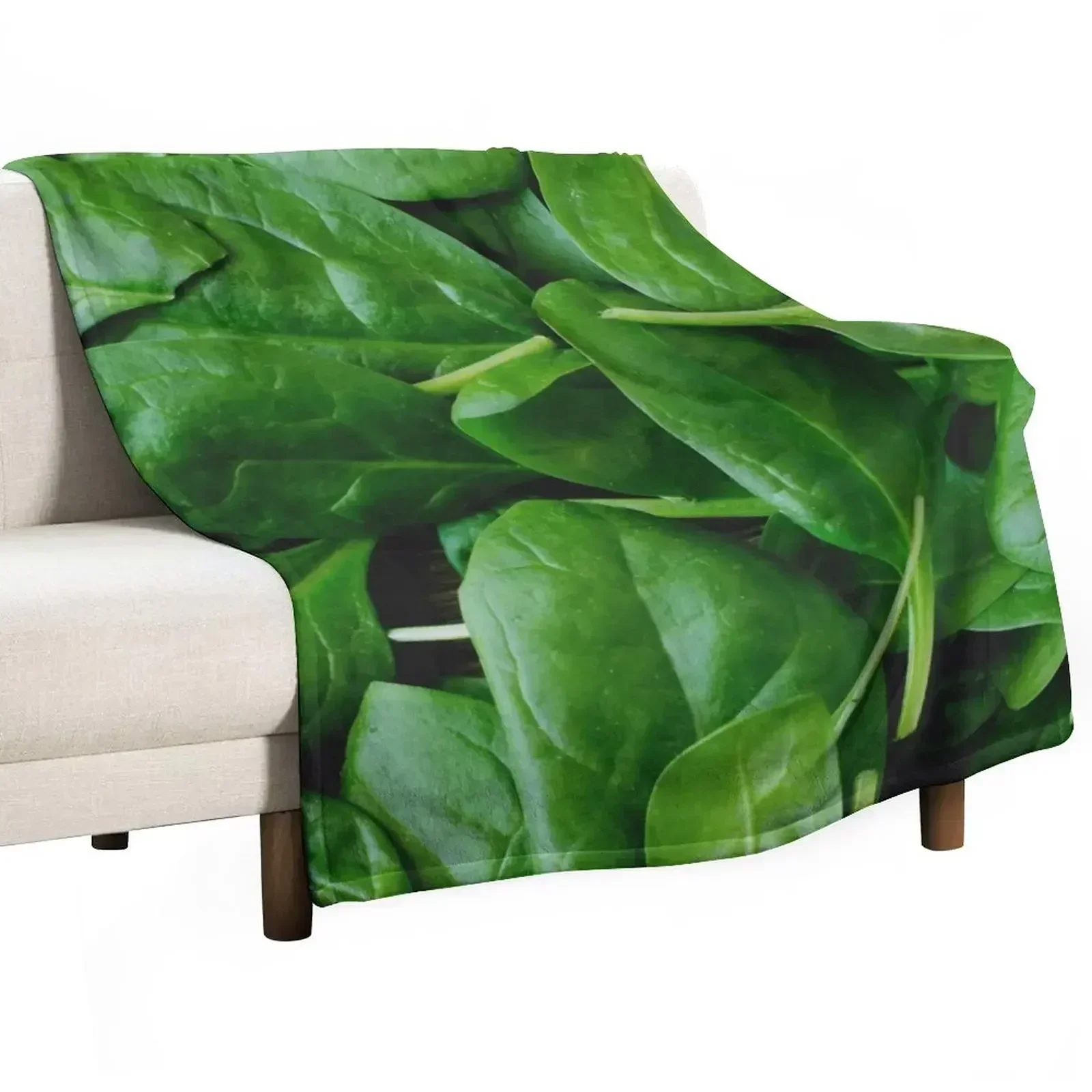 

spinach Throw Blanket Multi-Purpose Soft Plaid Blankets