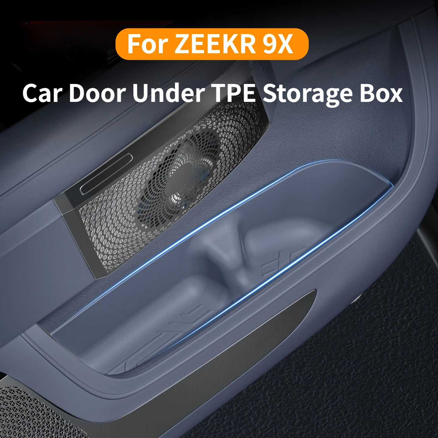 

For ZEEKR 9X Car Door Under TPE Storage Box Car Door Storage Silicone Pad Scratch Protection Box Interior Decorative Accessories