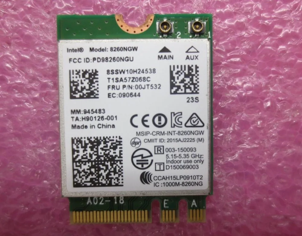 

New/Orig For Lenovo ThinkPad T460 X260 T460S P50 P70 E460 Intel Wireless-AC 8260NGW Dual-band Card Wifi Bluetooth 00JT532