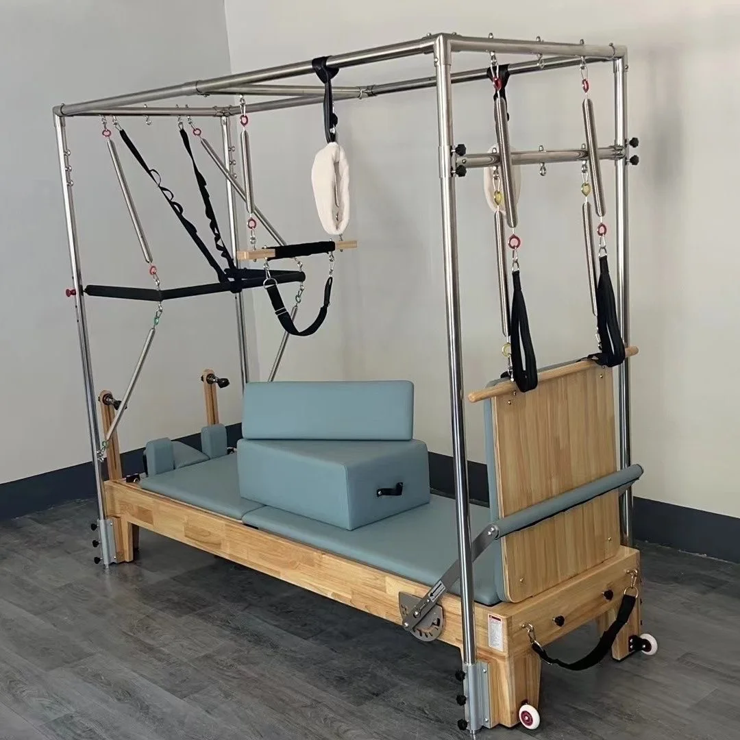 Yoga Rehabilitation Exercise Training Pilates Reformer Pilates Trapeze Table Customizable Colors And , Logo 3-in-1 Core Oak Bed