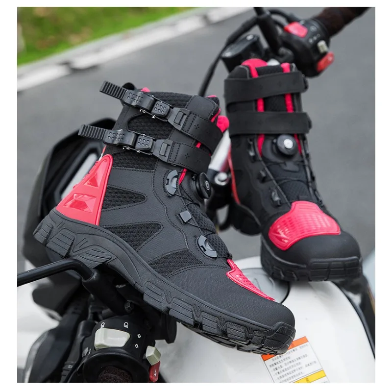 

Мотоботы для езды на мотоцикле, всесезонные, ударопрочные, дышащие, гоночные ботинки, снаряжение для мотопутешествий