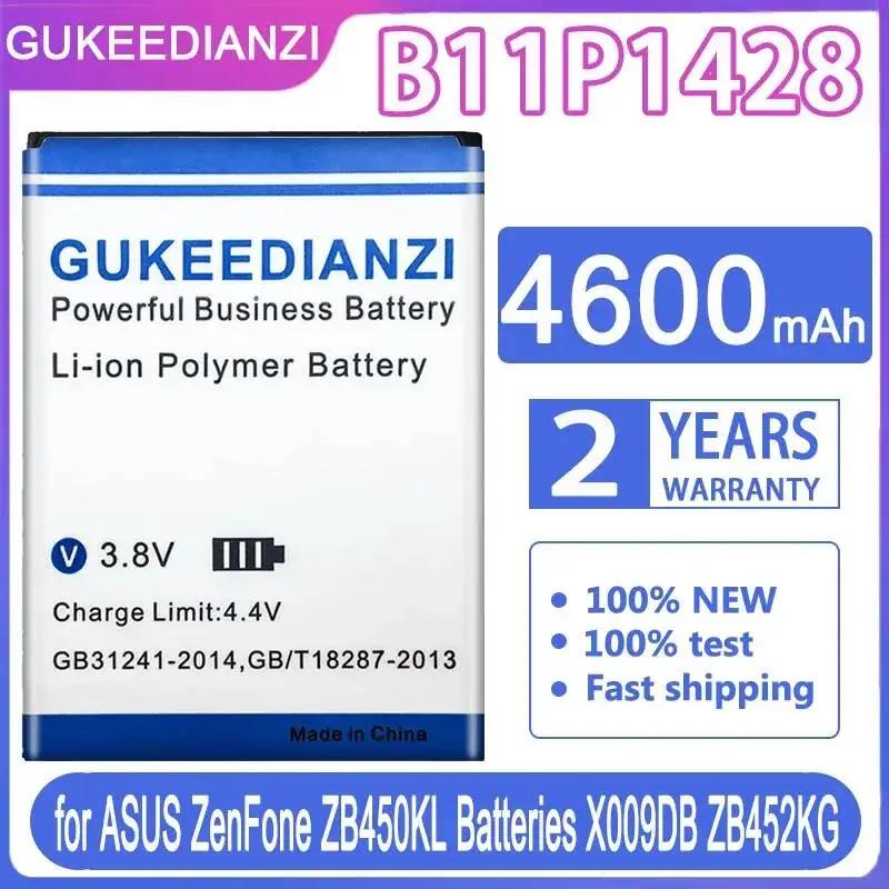 

High Capacity For Asus Zenfone GO ZB450KL ZB452KG X009DB Lightweight B11P1428 4600mAh Mobile Phone Battery