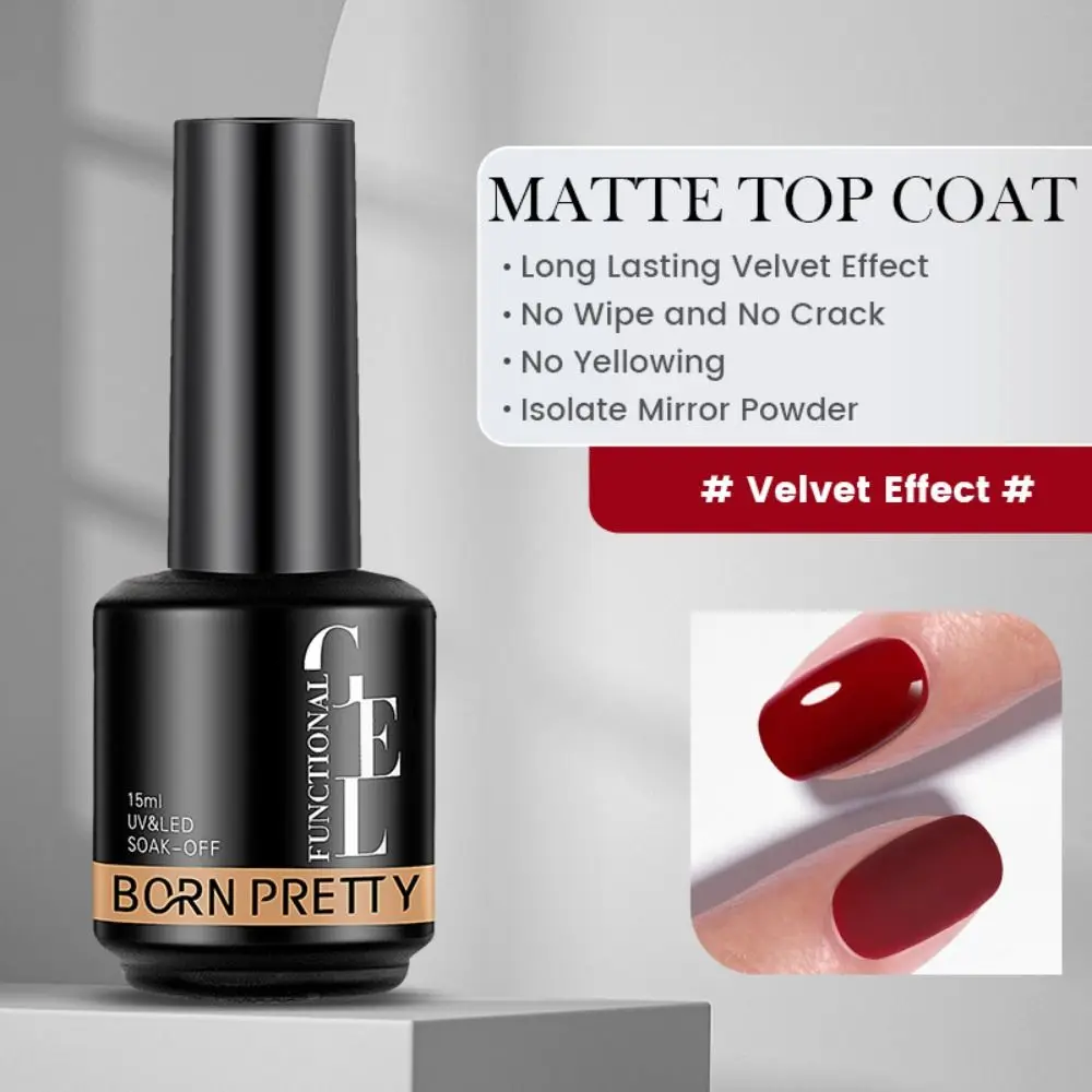 15ml Nail Glue Super Top Coat Gel Polish Base Matte Gel Nail Polish Function Gel Semi Permanent Soak Off UV LED Nail Art