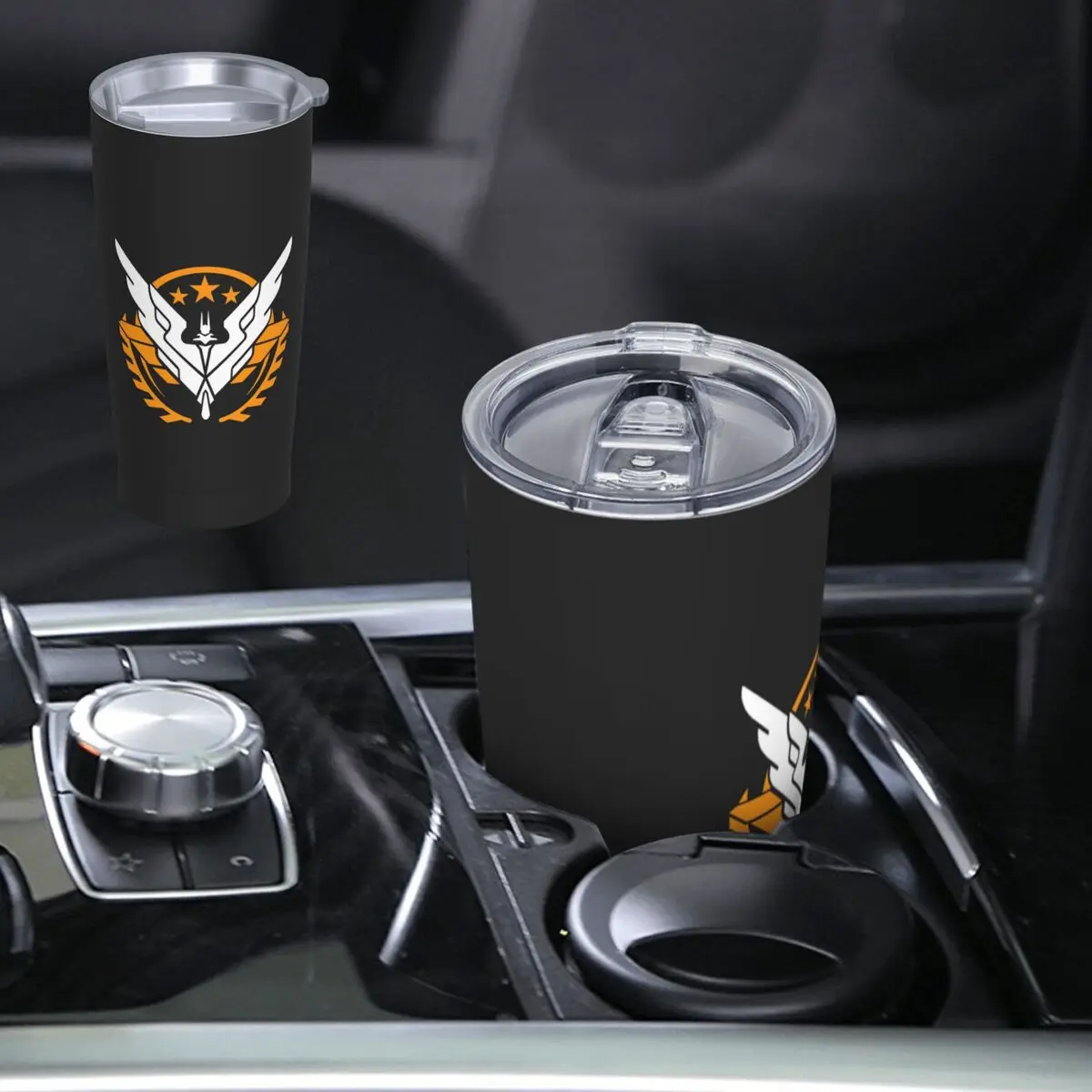 Elite Dangerous - Triple Elite Stainless Steel Tumbler Vacuum Insulated Mug Thermal Cold Bottle Straws With Lid 20oz