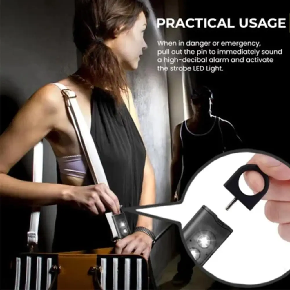 New ABS Self Defense Siren Portable with 130dB SOS Personal Security Keychain LED Light Keychain Alarm Alarms for Women