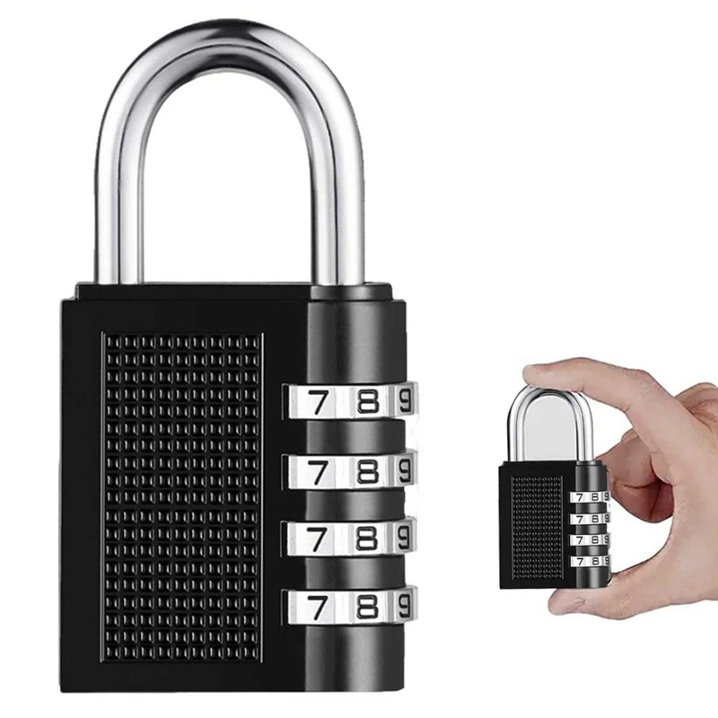 Outdoor Long-Handle Waterproof Combination Padlock Padlock Locks 4-Digit For School Locker Gym Locker Fence Door