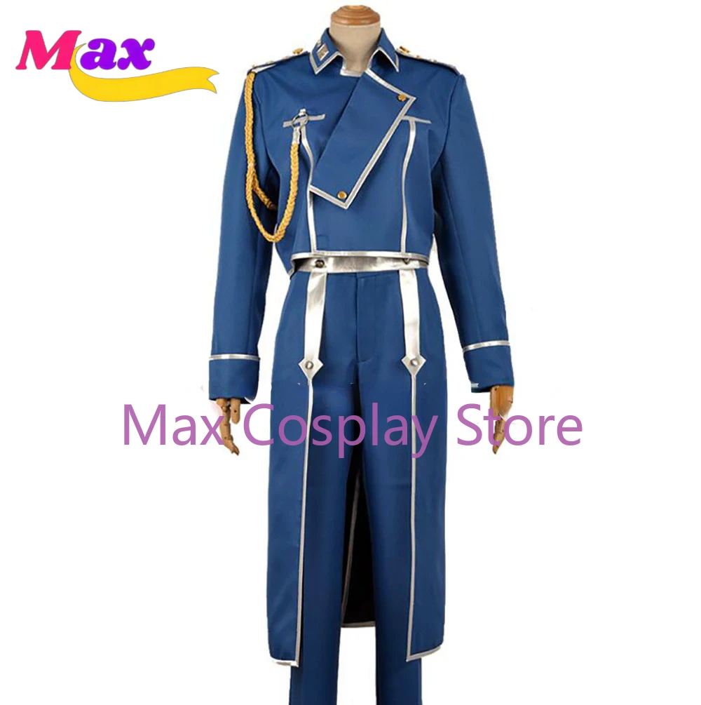 Max Cos Anime Cosplay Costume Roy Mustang Cosplay  Men Halloween Party Costume National Army Military Uniform