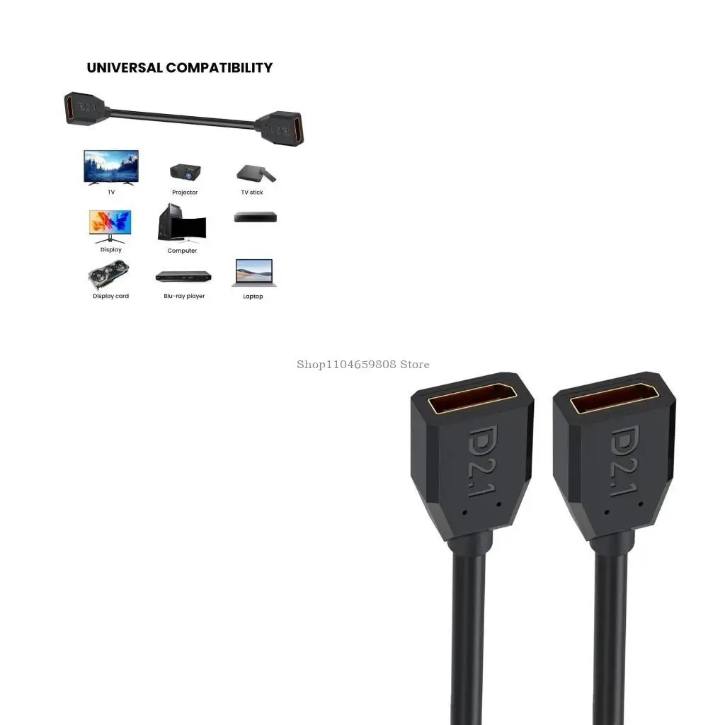 

2.1 Удлинительный кабель 16K при 30 Гц, 8K при 120 Гц, 4K при 240 Гц, «мама-мама», пропускная способность 52 Гбит/с для игрового