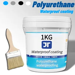 Roof Waterproof Coating Sealant Agent Urethane Antileak Invisible Paste Glue With Brush Repair Home Bathroom 1KG Repair Materia