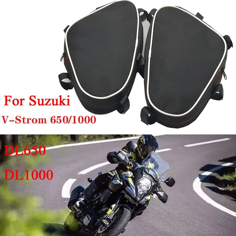 For Suzuki V-Strom DL650 DL1000 For Givi For Kappa Motorcycle Frame Crash Bars Waterproof Bag Repair Tool Placement Bag