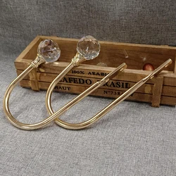 2Pcs Silver Metal U Shaped Shackles Window Accessories Crystal Curtain Holdback Wall Tie Backs Hooks Hanger Home Accessories