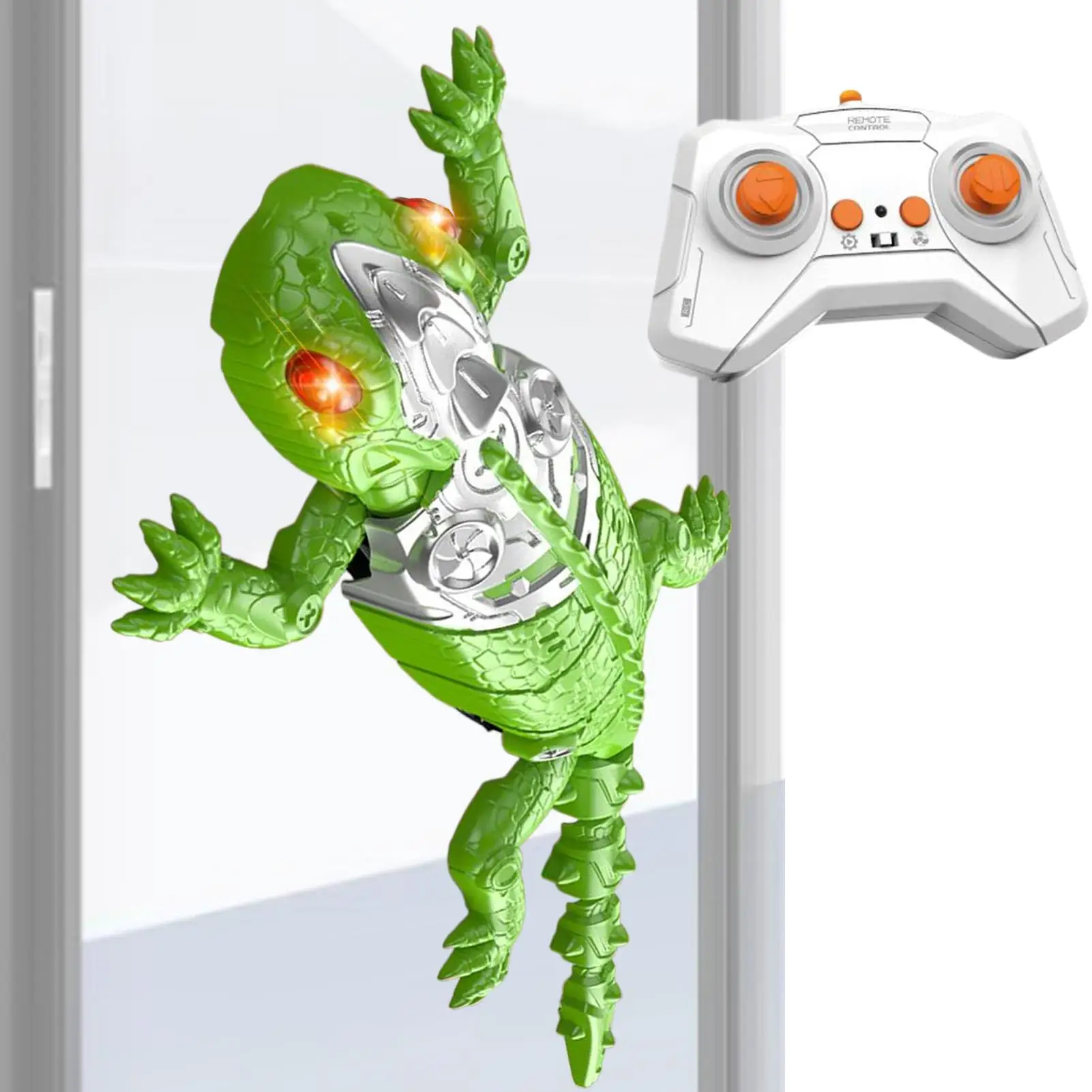 Brinquedo robô lagarto de parede de escalada com controle remoto biomimético realista, gecko de controle remoto que escalar vidro e paredes lisas