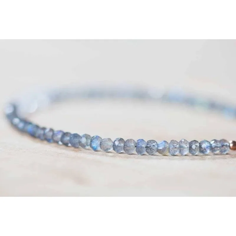 Labradorite and Herkimon diamond bracelets, exquisite quartz crystal jewelry, beaded labradorite bracelets