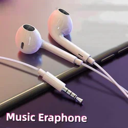 Auriculares con Control de volumen y micrófono para Android, Samsung, iPhone e iPad, auriculares ligeros con cable y conector de 3,5mm