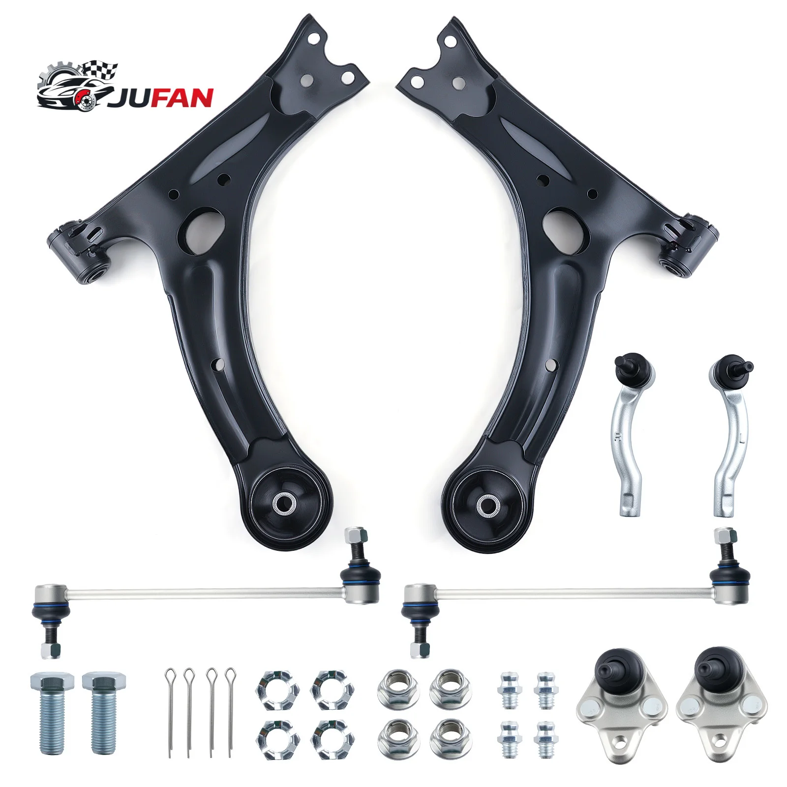 MaXpeedingrods Factory 8x Front Lower Control Arm +Ball Joint Sway Bar Tie Rod for TOYOTA COROLLA 2003 - 2008 K90309 K640360