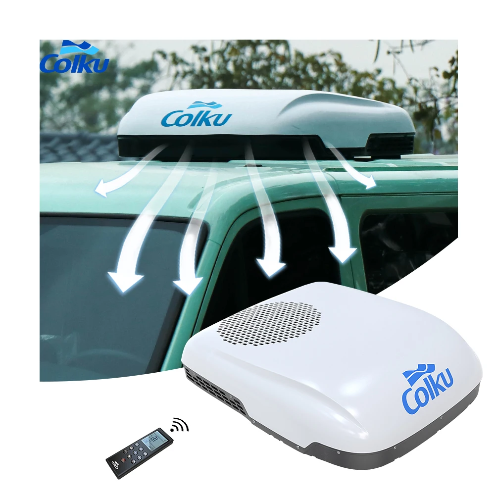 9200 BTU RV Air Conditioner,Roof Mounted AC Unit with Thermostat,Caravan Cooler for Campers,RV Rooftop AC,12V/24V DC Compatible
