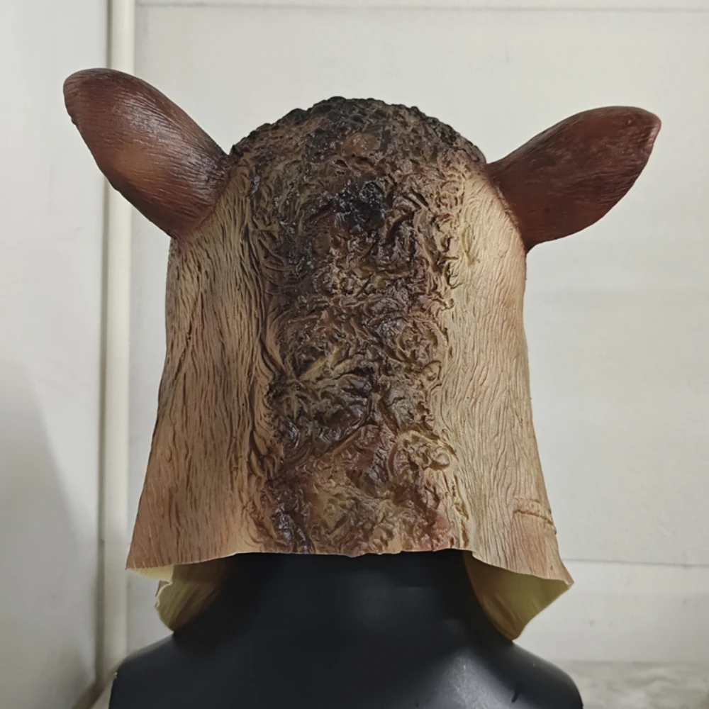 Máscara De Látex De Cabeza De Camello Para Halloween – Disfraz De Animal Realista Con Visibilidad Y Transpiración, Circunferencia 54-60 Cm