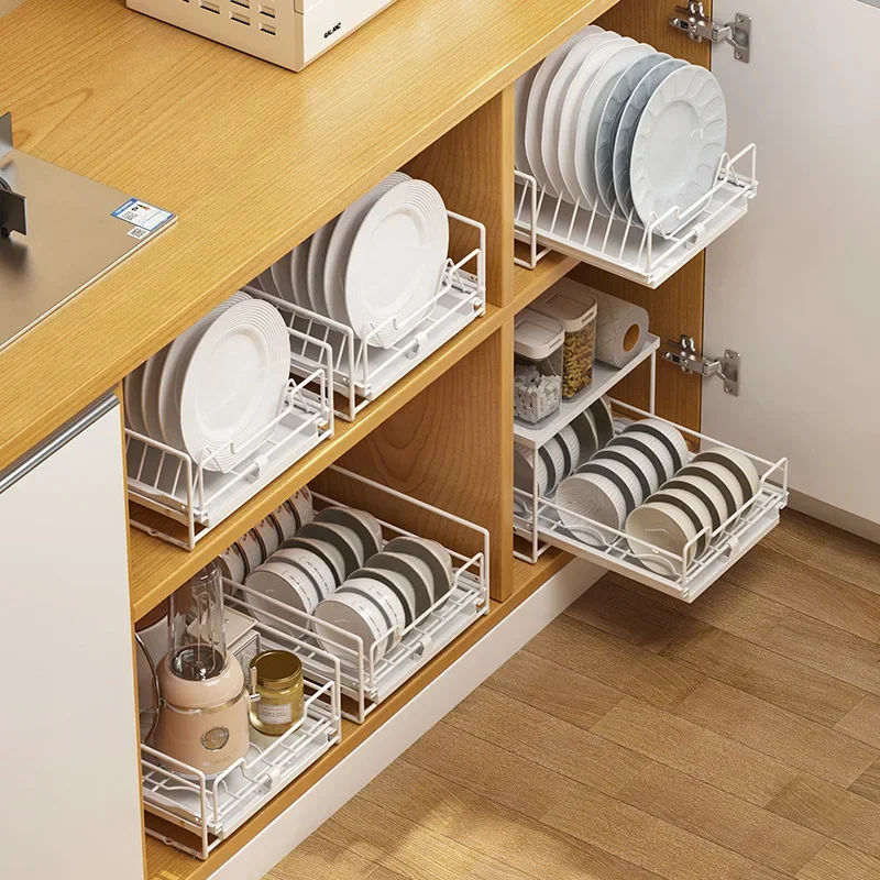 

No Installation of Dish Storage Rack, Pull-out Dish Rack, Kitchen Storage Rack