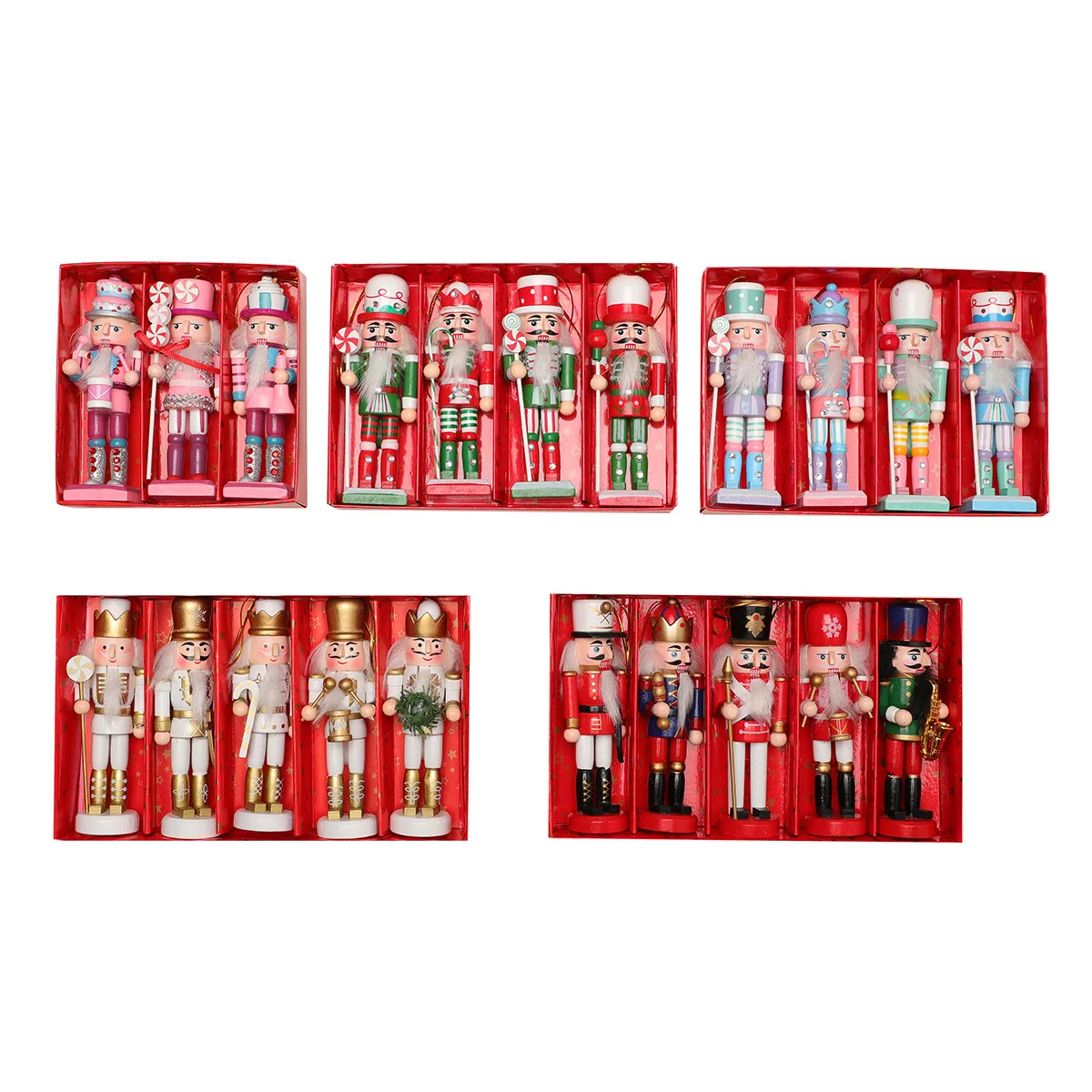 زينة عيد الميلاد جندي البقان معلقة عيد الميلاد الحلي الخشبية لسنة جديدة سعيدة هدايا الحفلات ملحق ديكور المنزل الطرف