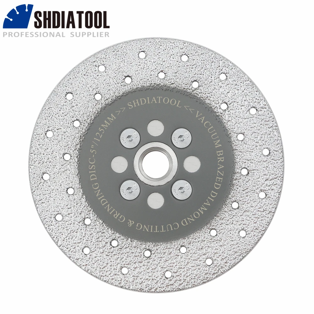 SHDIATOOL 両面ダイヤモンド切断研削ディスク 1/2 個コンクリート花崗岩鋸刃磁器タイル 5/8-11 フランジディスクカッター